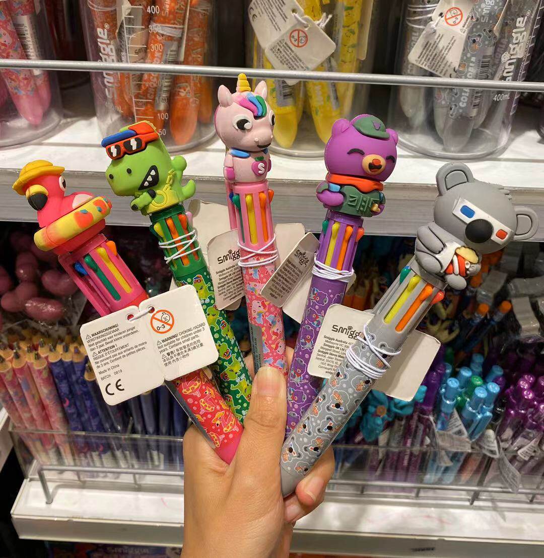 Australia Smiggle school season children's multi-color fruit fragrance ballpoint pen cute unicorn small animal color pen