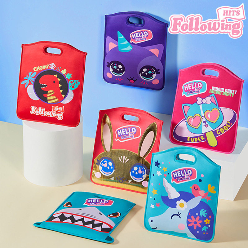 FH Kindergarten Class Extracurpable Art Calligraphy Dance Collection Documents Bags Hand Tonic book bags can put up A4 books