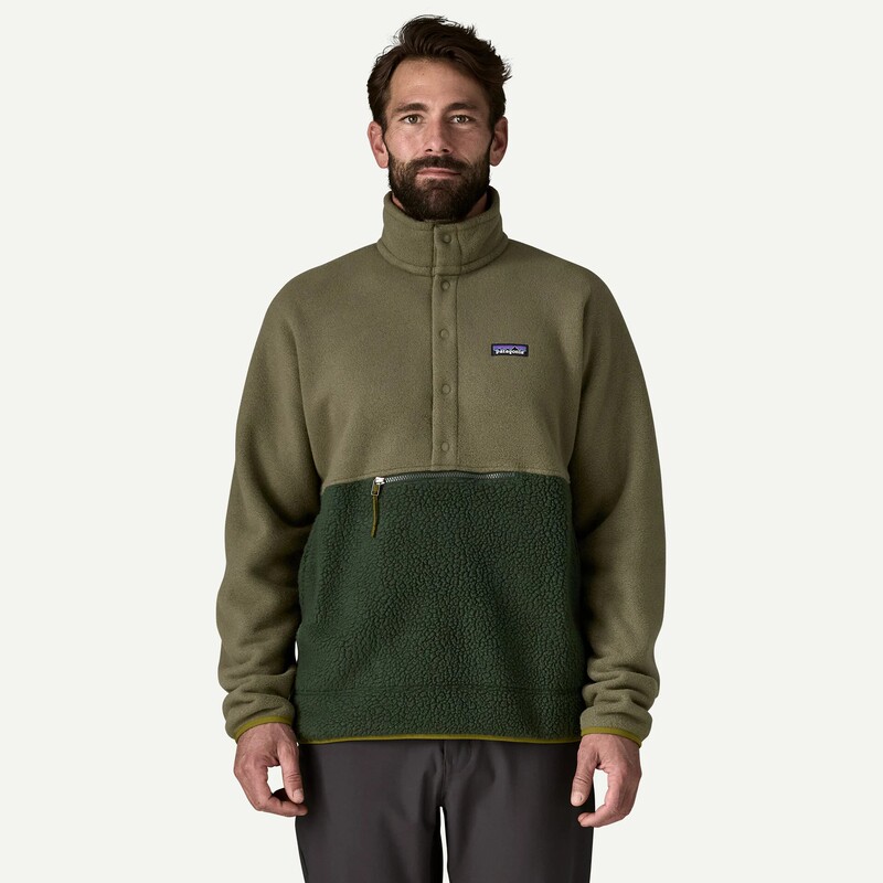25-Year-Old Patagonia Men's Retro Pile Half-Snap Thickened Warm Fleece Jacket 23205
