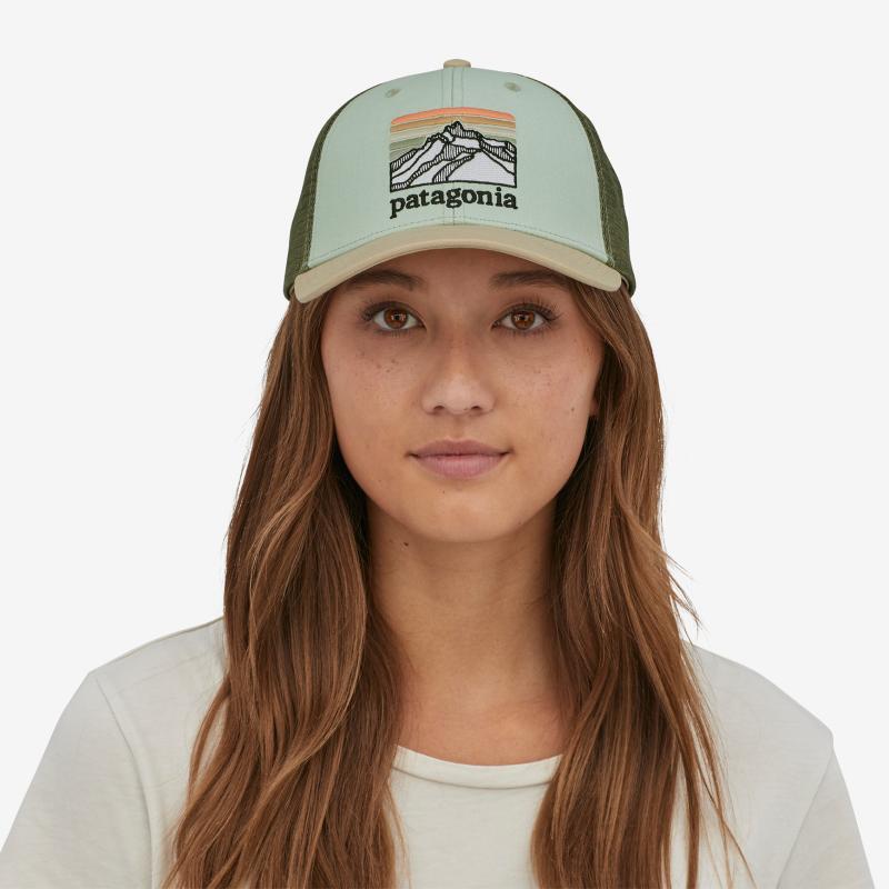 In-Stock Genuine Patagonia Couple's Line Logo Ridge Mesh Breathable Baseball Cap 38285