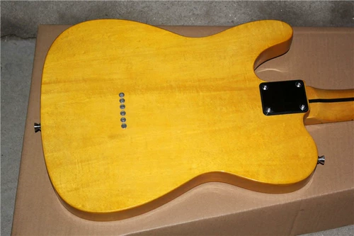 Flyoung Tele Fixed Piano Bridge Электро -гитара темно -желтый ретро цвет ретро может обновить импортные аксессуары изменений