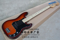 flyoung P bass 4-string electric bass sunset color body maple fingerboard black pickguard customizable
