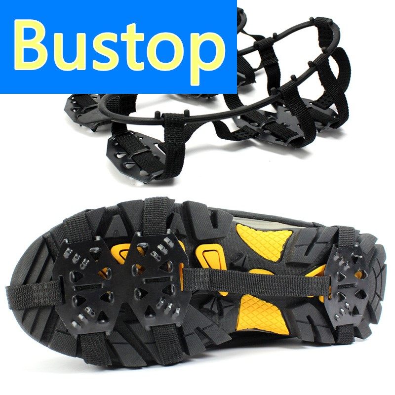 Outdoor 18 Teeth Reinforced Ice Paws Non-slip Shoe Cover Snow Claw Winter Mountaineering Shoes Nail Shoes Chain Snow Clay Land Ice Catch