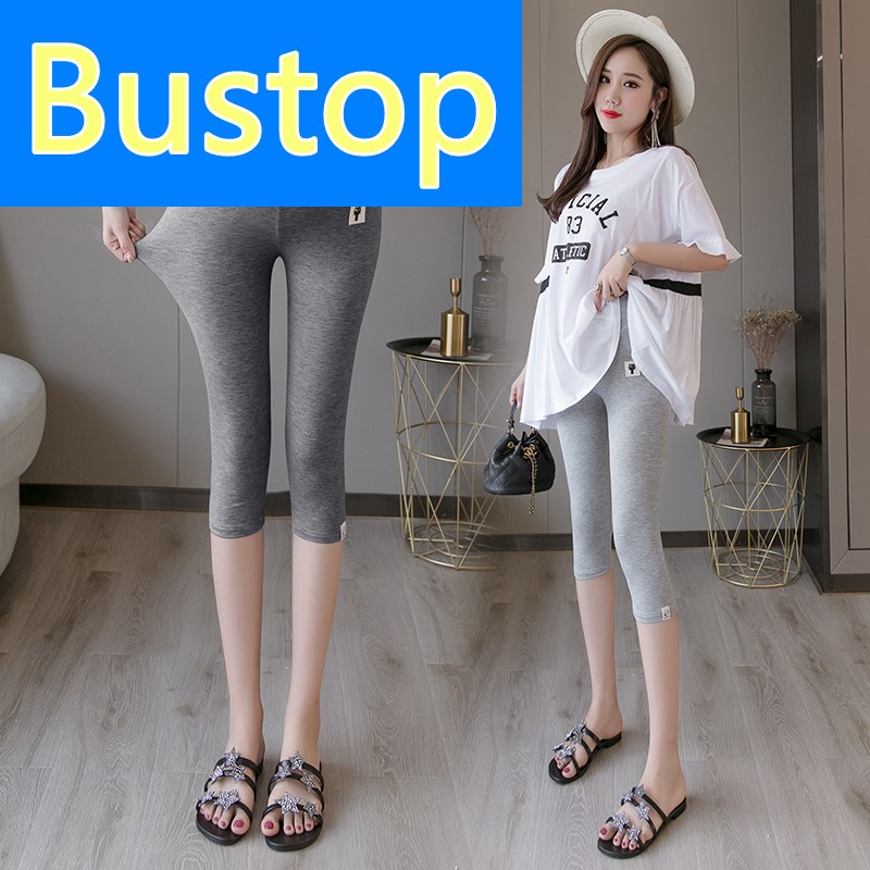 Pregnant woman with low waist pants summer pregnant pants summer Model seven pants summer dress pregnancy five-minute pants summer