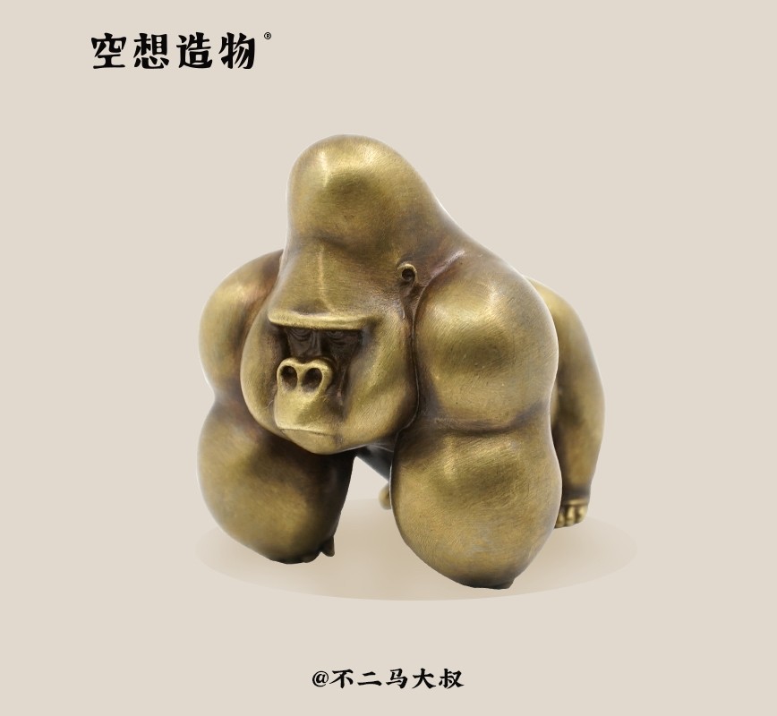 Fantasy Creation Little Zoo Uncle Fujima Brass Gorilla 1 2 edition Tide play