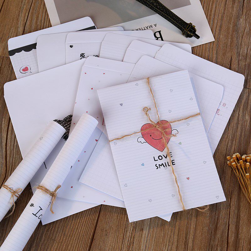 Small Couple Letter and Envelope Set Writing Letters Romantic Letters I Love You Iloveyou Good Card