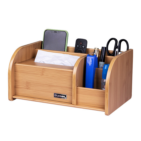 Wooden pen holder office desktop decoration simple storage box high-end multi-functional creative student solid wooden pen holder