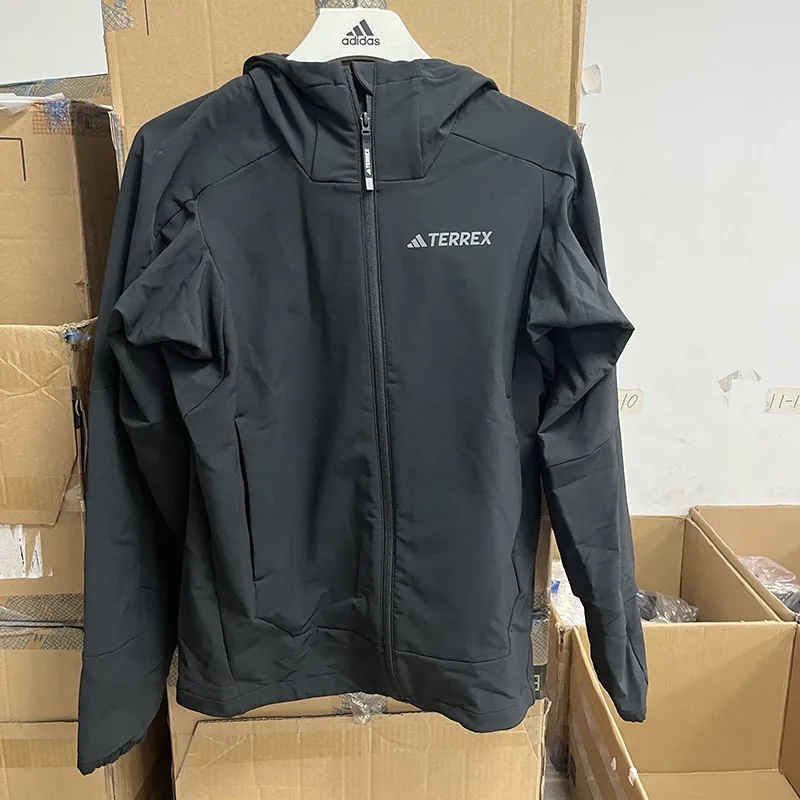 Adidas/Adidas Men's Outdoor Wind-Resistant, Breathable, Hydrophobic Sports Softshell Jacket Je8282 Tag 899