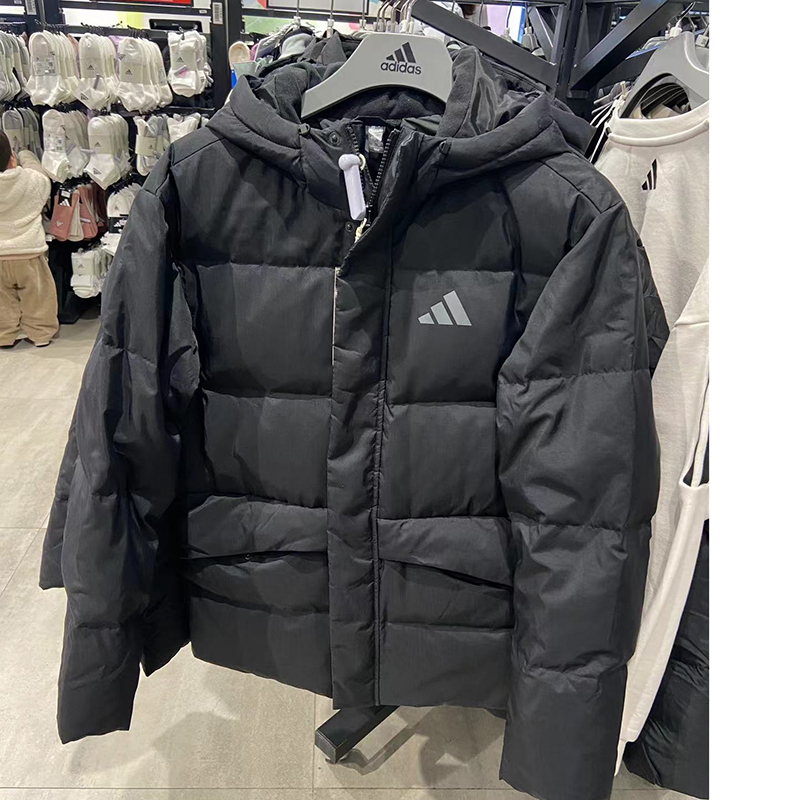 Adidas/Adidas Official Genuine Linear Men's Hooded Sports Durable down Jacket Kq5519