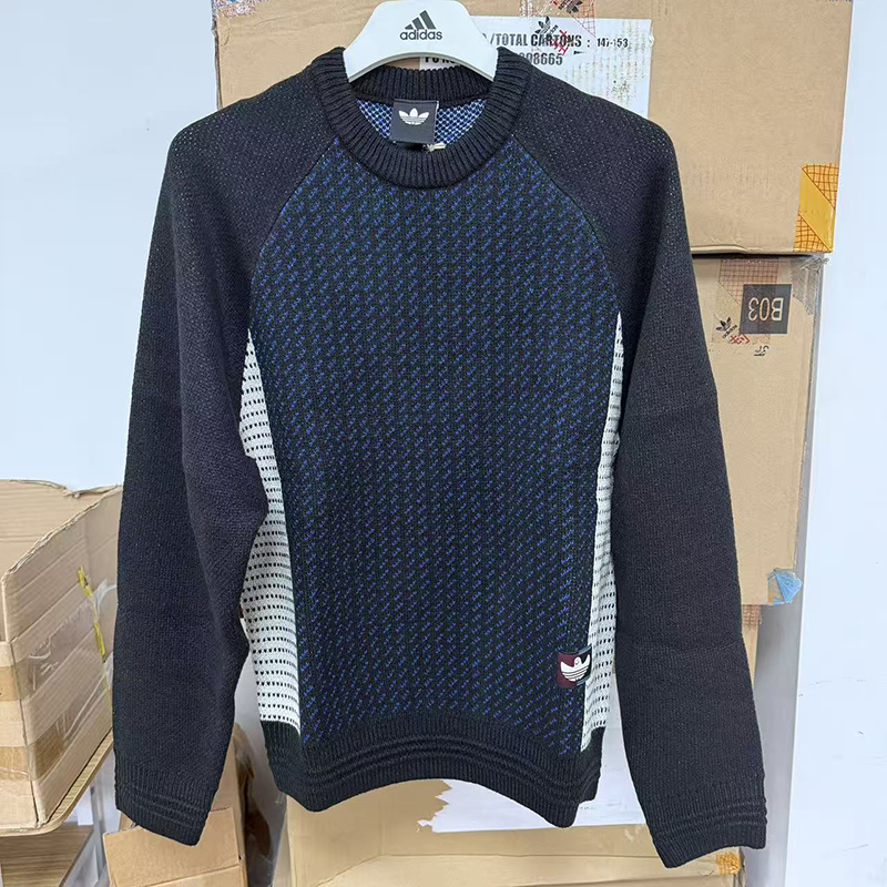 Adidas Genuine Trefoil Men's Loose Knit Warm Pullover Jx5442 Tag 1099