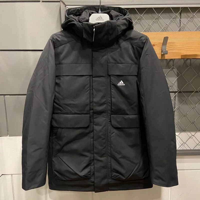 Adidas Genuine Winter Parka Mid-Length Warm Hooded down Jacket Iv7553 Tag 1699