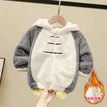 Childrens winter cute super cute baby thick coat 2020 boys autumn and winter new warm winter coat