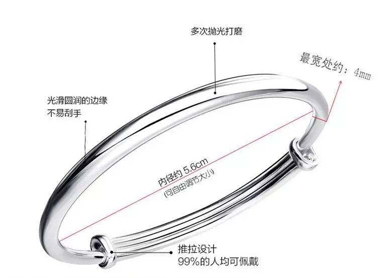 Vòng tay nữ Nhật Bản và Hàn Quốc trơn đơn giản vòng tay đôi vòng tay trang sức nam để gửi cho bạn gái món quà sinh nhật không gây dị ứng