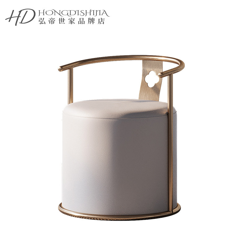 Italian Light Luxury Stainless Steel Desk Chair Single Sofa Chair Living Room Leisure Chair New Chinese Circle Chair Modern Single Chair