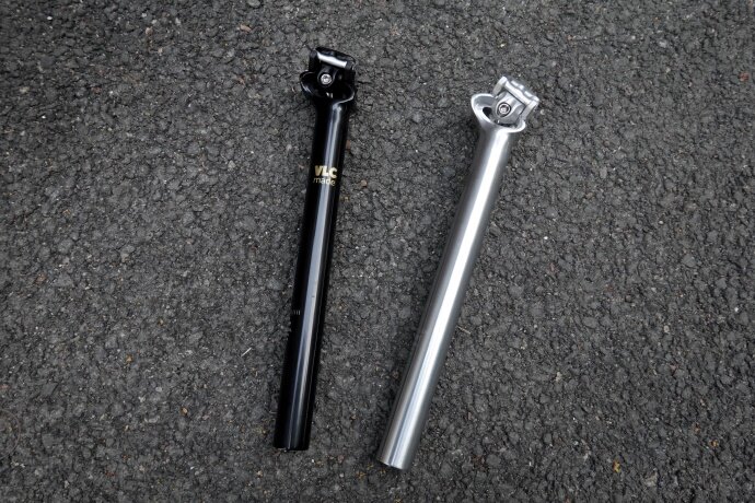 Veloci seatpost seat tube venue dead fly road retro classic 0 degree straight head black silver 27 2 31 6