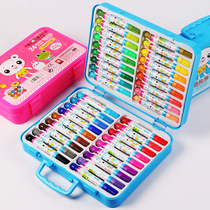 Watercolor pen set Childrens kindergarten seal color pen Watercolor pen washable primary school color pen 48 colors