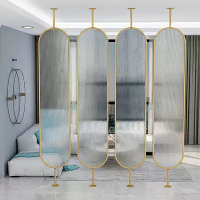 Nordic light luxury screen partition rotatable tempered Changhong glass simple living room shielding wall bedroom decoration home