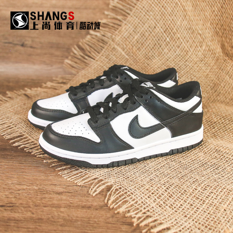 Shangshang Sports Jj Nike Dunk Low Black Black and White Panda Low-Top Sneakers Cw1590-100