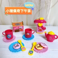 小猪佩奇 Детский реалистичный заварочный чайник, послеобеденный чай, чашка, семейный комплект, семейная кухня, пончик, игрушка