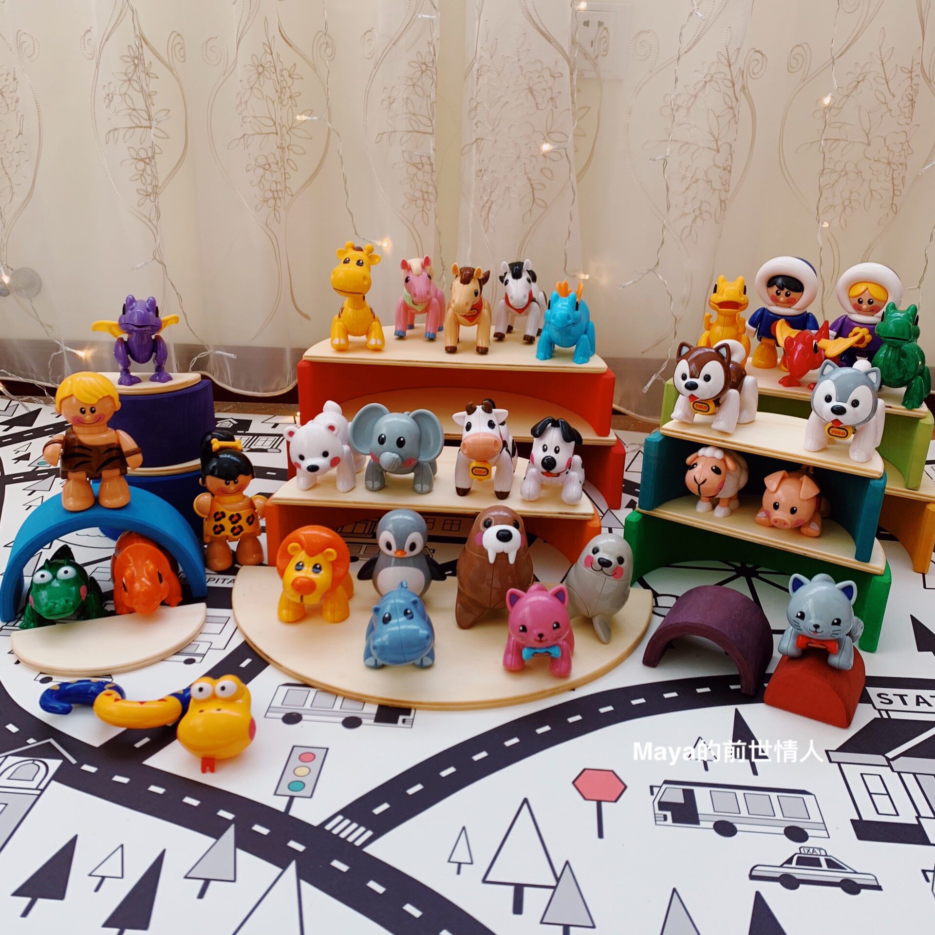 Tolo imported children's educational cognition anti-fall plastic toys jungle animal simulation doll toys