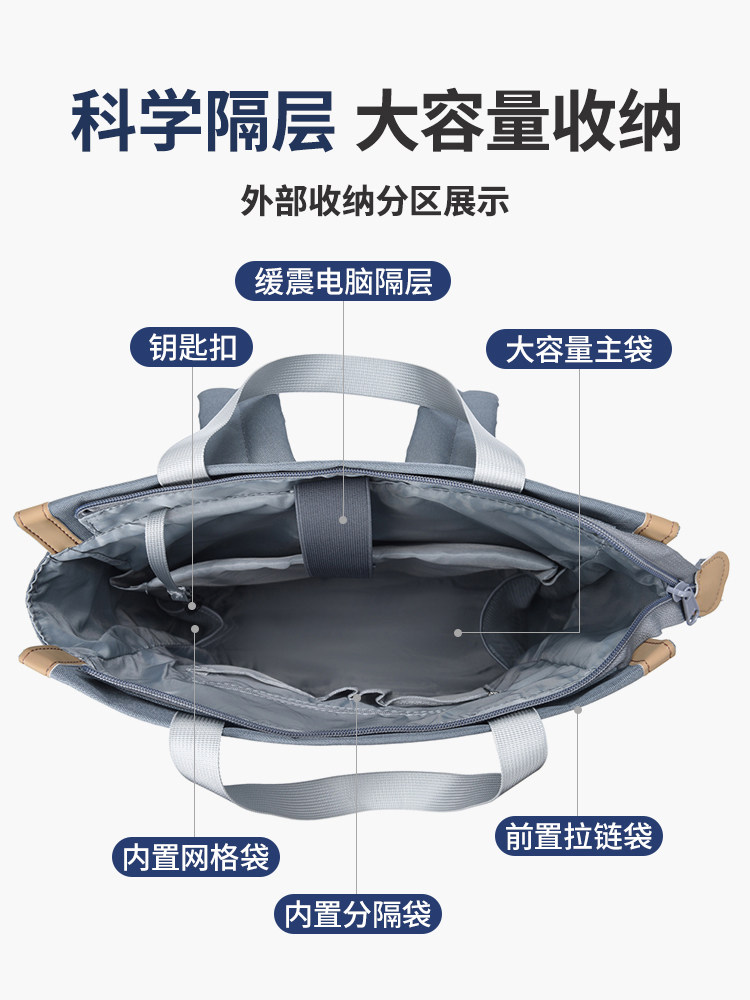 Hand-Held School Bag for Primary and Middle School Students, 2025 New Model, Large Capacity Backpack for Boys and Girls, Tutoring Bag, Cram School Backpack