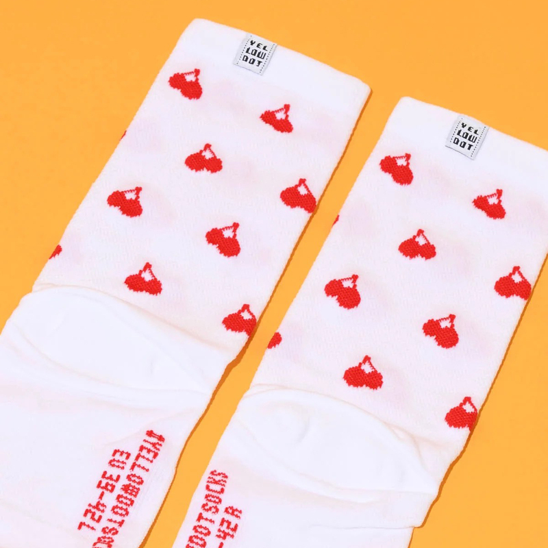 Yellowdot Cherry Cycling Socks Moisture-Wicking, Antibacterial, Long-Distance Comfortable and Dry Socks 3 Colors