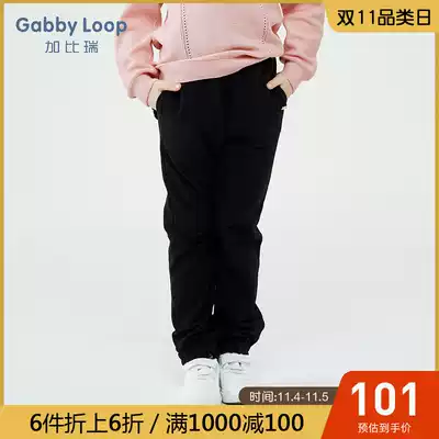 Gabriel children's clothing Autumn New Girl's sports pants middle child Spring and Autumn sports trousers elastic waist