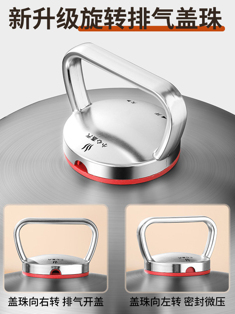 Stainless Steel Soup Pot for Home Use, New Model 2026, Suitable for Gas Stoves and Induction Cookers, Double-Handle Steamer, Large Capacity