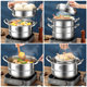 Steamer 304 stainless steel thickened steamer multi-layer household cage drawer cooking and stewing large-capacity induction cooker gas dedicated