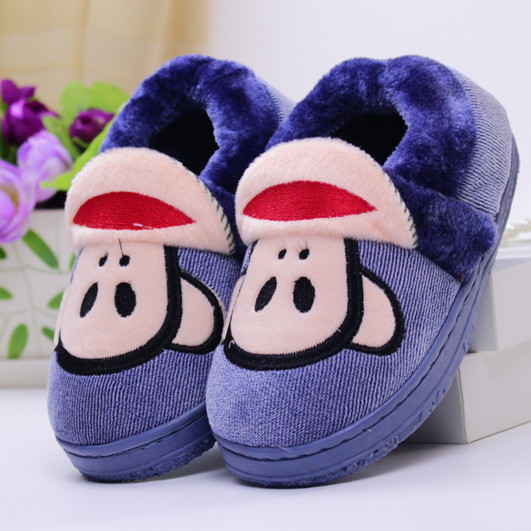 Pantoufles enfants en suède pour hiver - semelle plastique - Ref 1015187 Image 14