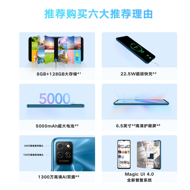 HONOR/Glory Play5T4G ໂທລະສັບມືຖື 5000mAh ແບດເຕີຣີ້ໃຫຍ່ 22.5W ສາກໄວ ໃໝ່ ຢ່າງເປັນທາງການຂອງຮ້ານ flagship ນັກຮຽນທີ່ແທ້ຈິງການຖ່າຍຮູບໂທລະສັບ ສຳ ຮອງທຸລະກິດສະມາດໂຟນ