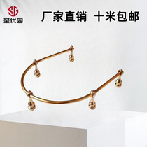 Furniture glass fence accessories gourd head wine cabinet dining car connection headband rose gold aluminum bar RV universal style