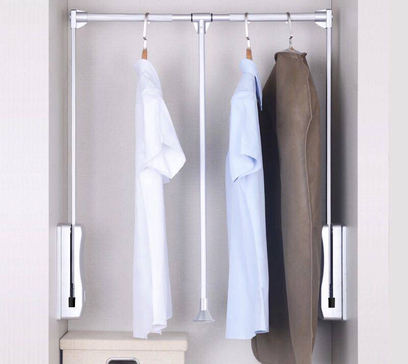 Lower Pull-out Closet Wardrobe Lift Hanging Clothes and closers Telescopic Drawbar Hanger Active Hanging Hanger