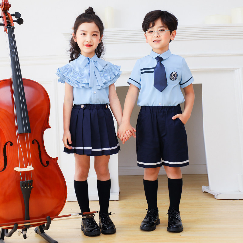 First grade children's class uniform suit summer primary school uniform college wind kindergarten garden uniform graduation uniform jk uniform