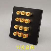 Black 86 type speaker post head twelve holes sound 6 group sound horn 12 holes 12 head sound box panel bananas