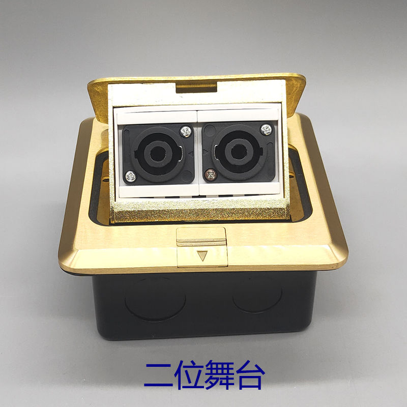 Pop-up all-copper double speaker stage ground plug waterproof engineering home big core Omqanon welding ground plug