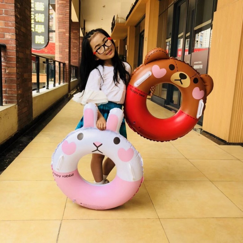 Vòng bơi cho trẻ em dày phao cứu sinh cô gái mới bắt đầu thiết bị nước đồ chơi lưới vỉ đỏ 3-12 tuổi phao hồng hạc