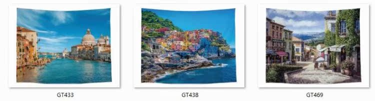 Đường phố thành phố Châu Âu và Hoa Kỳ treo tường gió nhà dệt tấm thảm polyester vải tùy chỉnh hành lang vải thảm treo tường bản đồ 