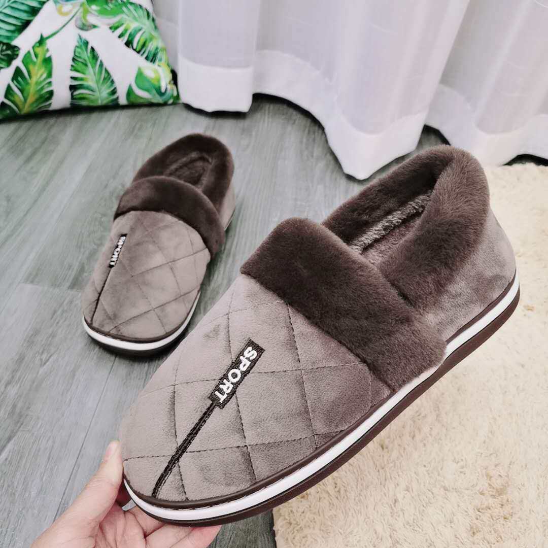 Winter size Large size Number of men cotton slippers 46 47 48 48 thick bottom non-slip slippers Warm Cotton Shoes Male