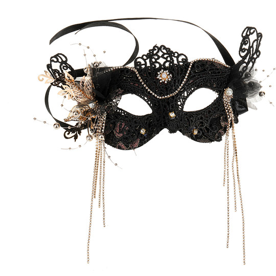 Black sexy mask half-face female live broadcast masquerade party mood anchor Halloween mask mask decoration