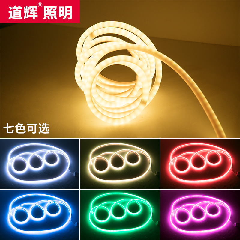 Light strip led three-color 220v decoration outdoor romantic creative colorful color-changing home horse racing neon super bright