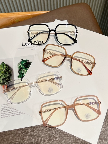 Cula Kinel Корейские анти -блюдные светлые очки женского прилива лицо лицом к лицу с большой рамой, лицом, маленьким супер -светлым можно оборудовать миопией