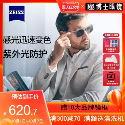 Zeiss lens A series Hui Vision 1 61 1 67 Lotus film Two myopia glasses 1 color changing lens