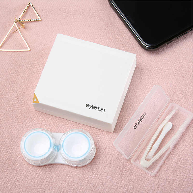 eyekan new contact lens case contact lens cleaner companion box color contact fashion care box