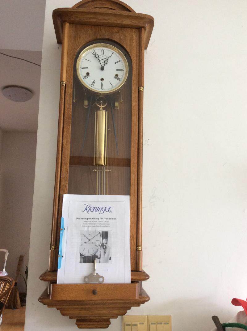 German original imported Kenning single hammer 8 days pure copper mechanical wall clock German antique wall clock table clock