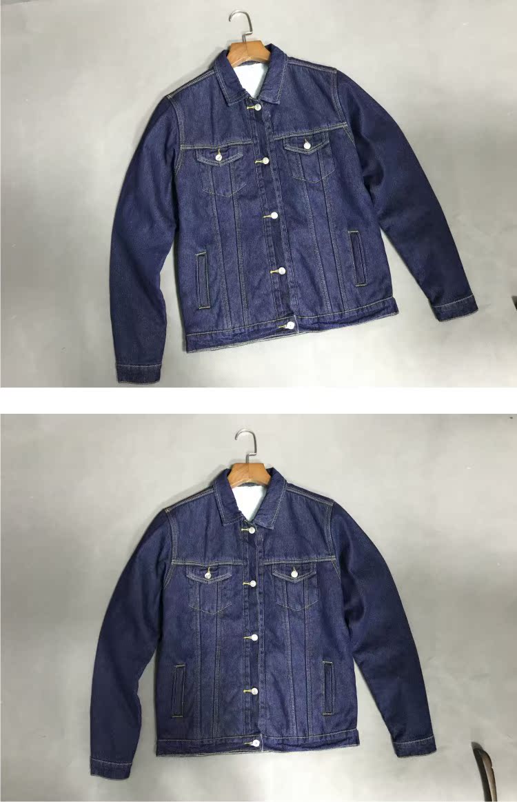 Mùa thu và mùa đông cộng với nhung dày ấm áp dụng cụ denim áo khoác da cừu dày Áo mỏng phiên bản Hàn Quốc ngắn áo