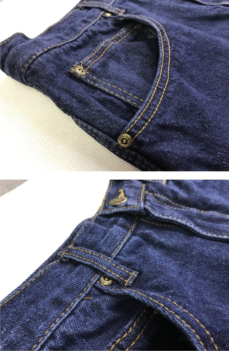 Quần lớn màu xanh sâu giặt và nhung mùa thu đông quần jean dày ấm đôi quần rộng lỏng lẻo XL jean nam