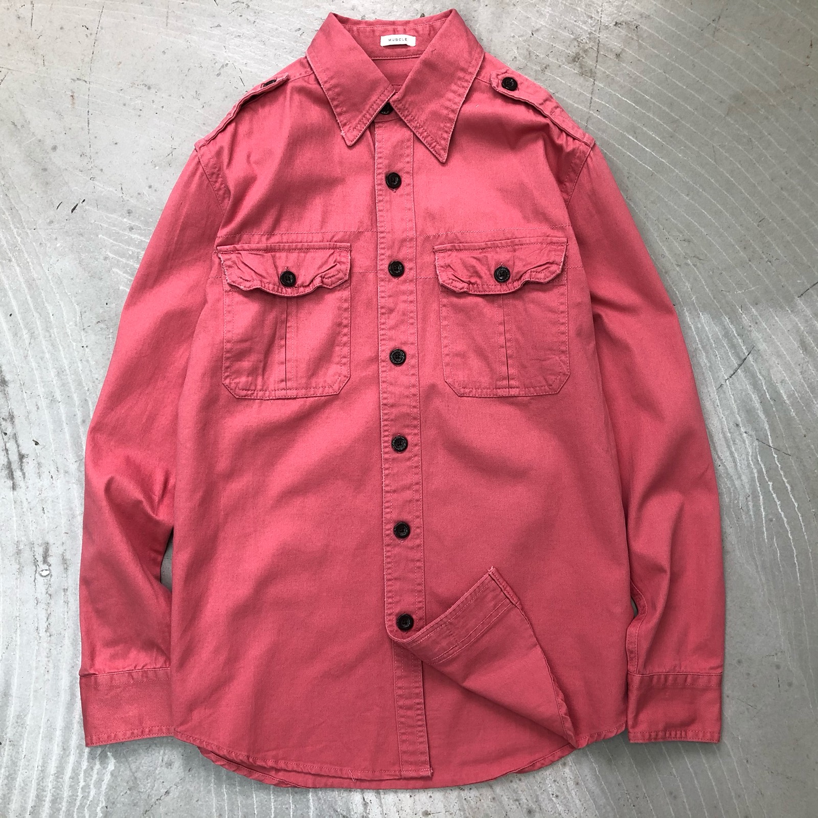 Watermelon RedAmekaji ! Thick and solid work clothes washing shirt heavy industry washing Make old street Locomotive payment loose coat easy shirt