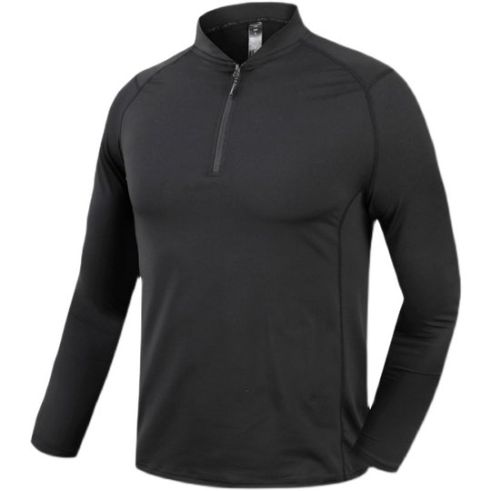 户外运动长袖t恤男士半拉链训练速干衣跑步健身服春秋季薄款上衣