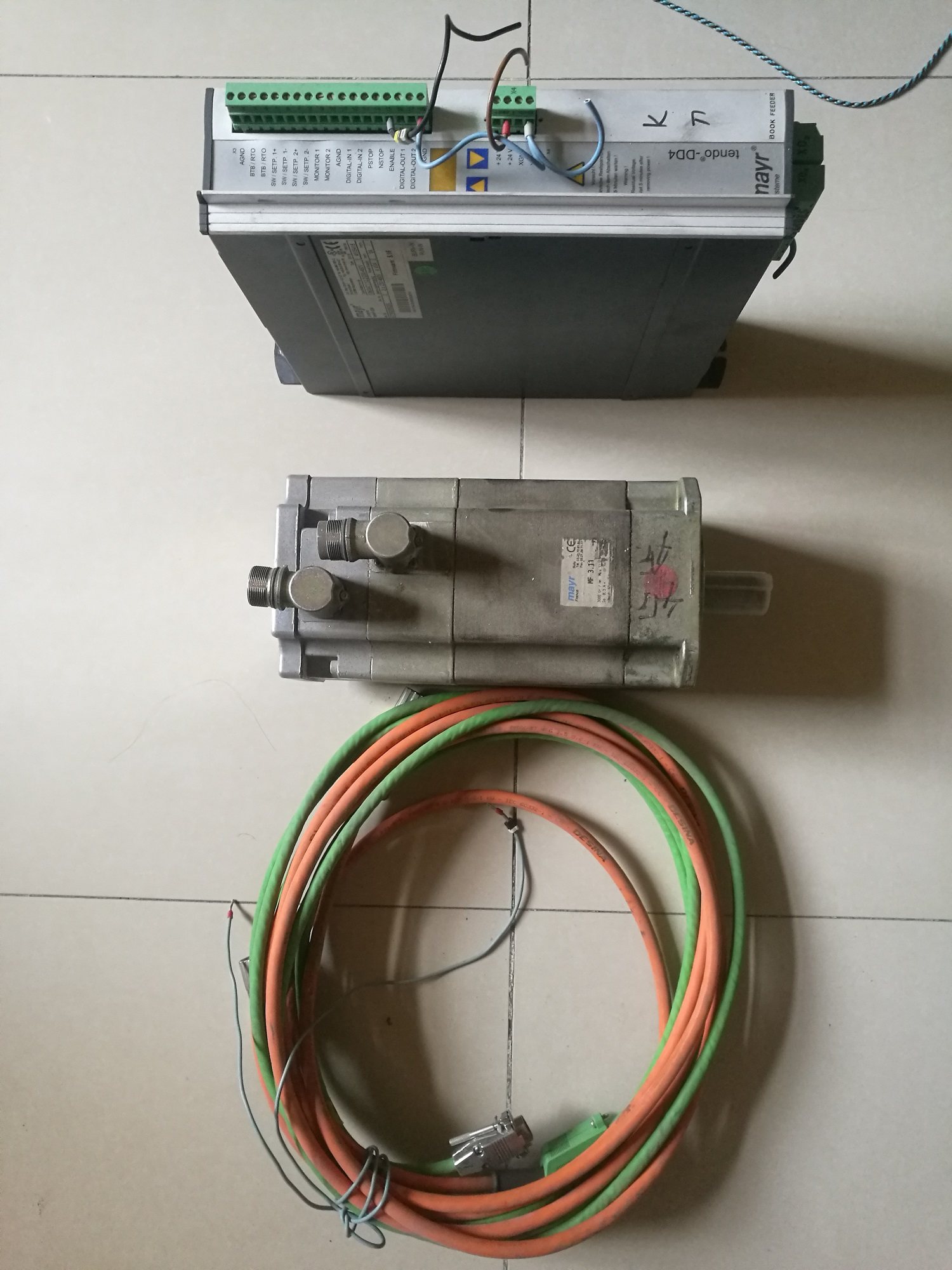 mayr servo drive servo motor 3KW a set of dismantling machine cole busler machine disassembly 
